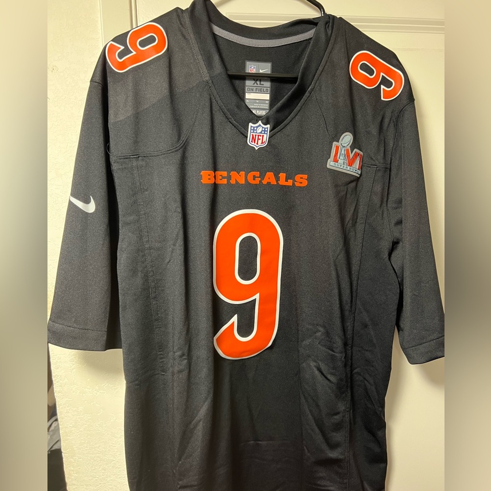 Brand New Nike Cincinnati Bengals Joe Burrow Super Bowl 56 Jersey ! Size XL